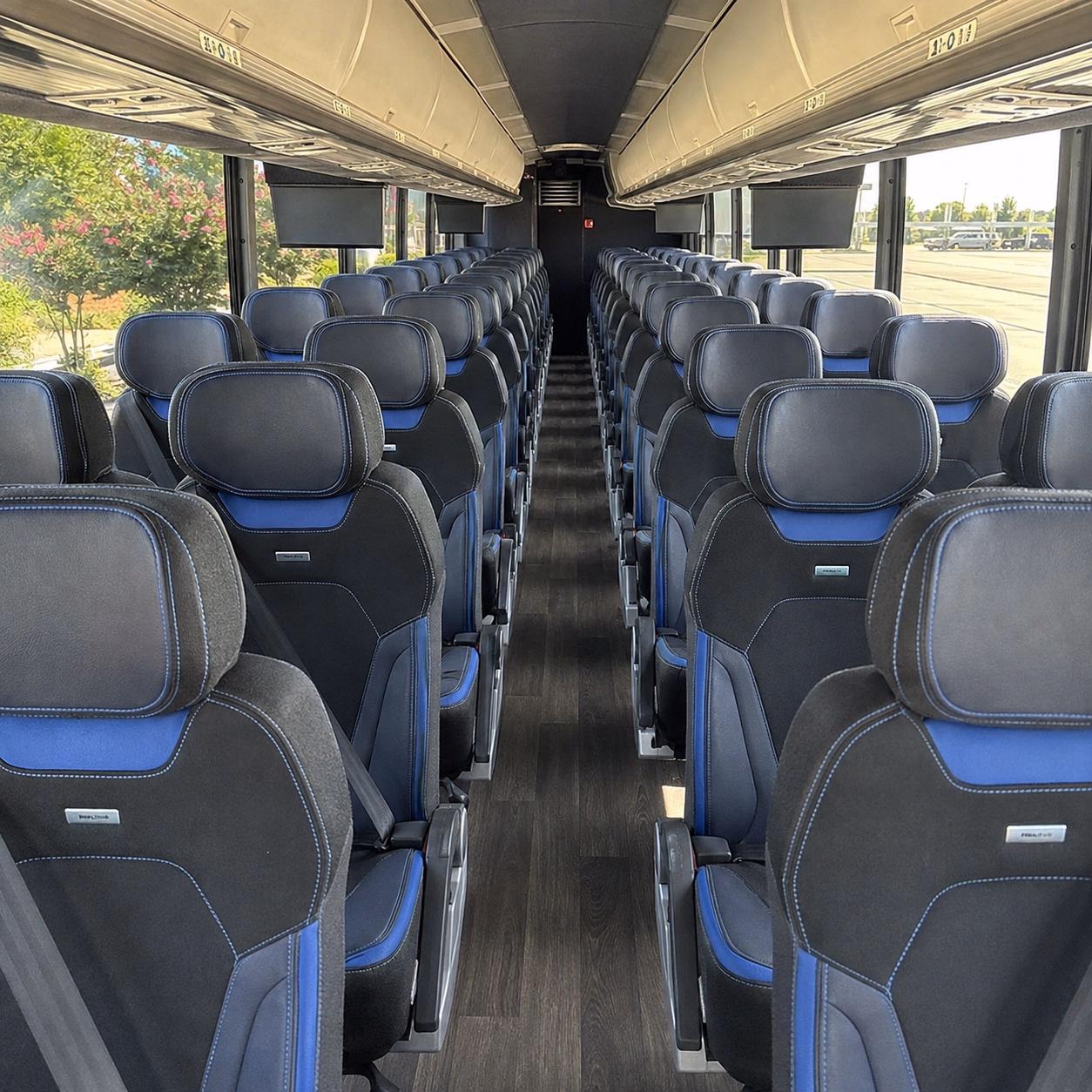 jupiter charter bus rental interior