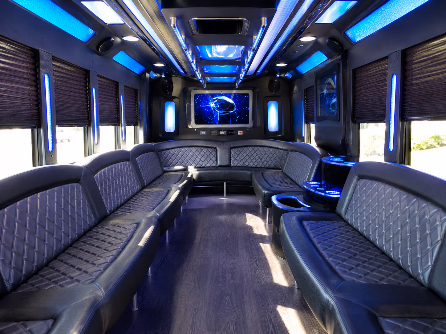 port st lucie 28 passenger party bus inside