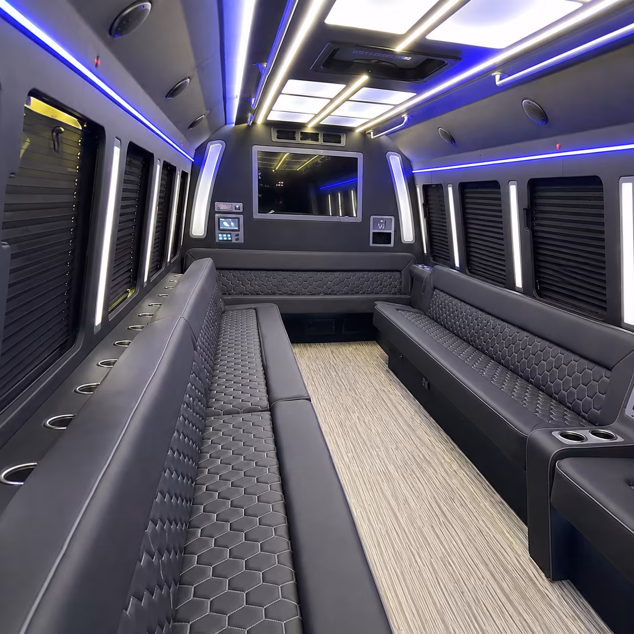 port st lucie 40 passenger party bus inside