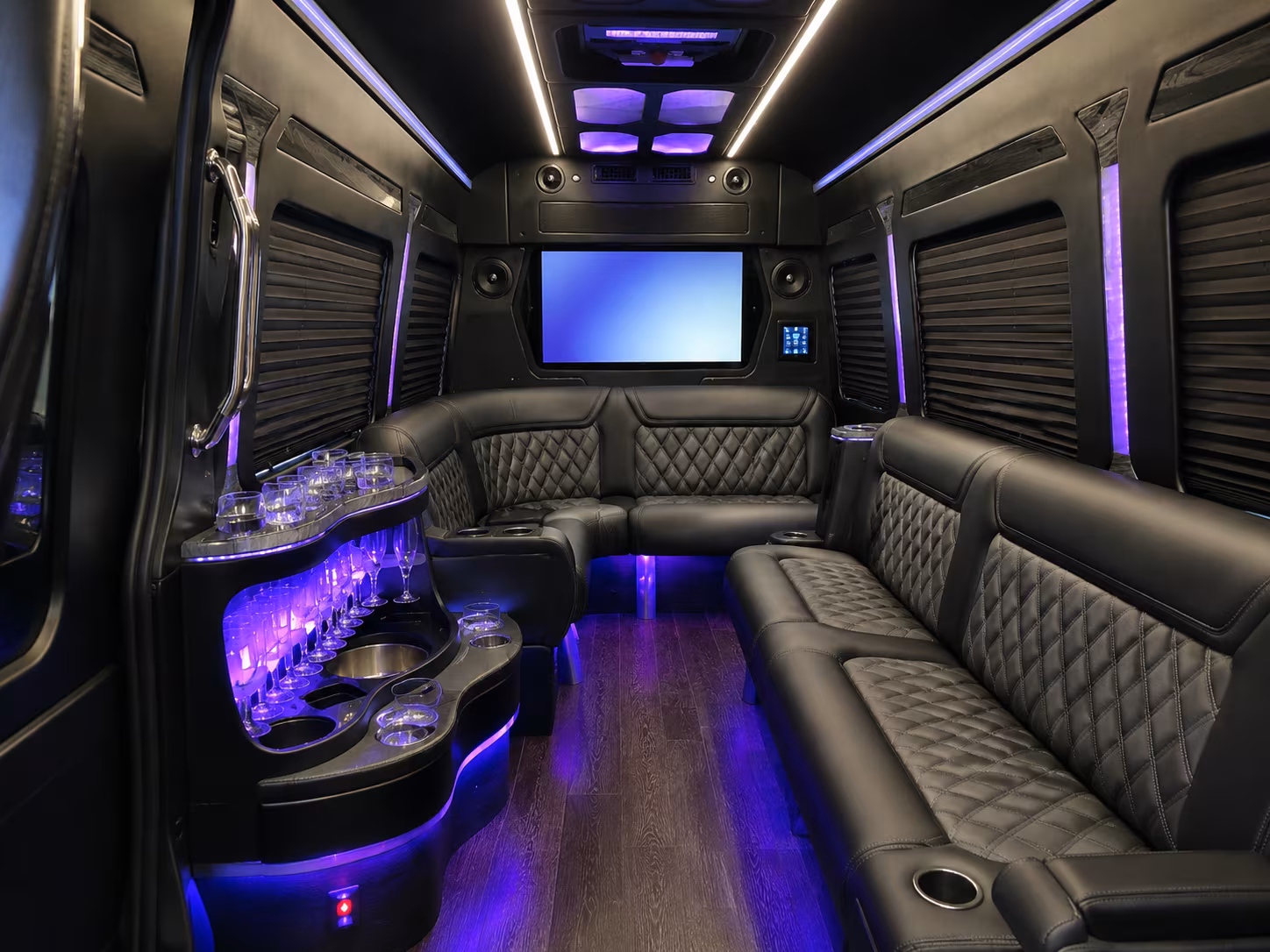port st lucie 40 passenger party bus interior