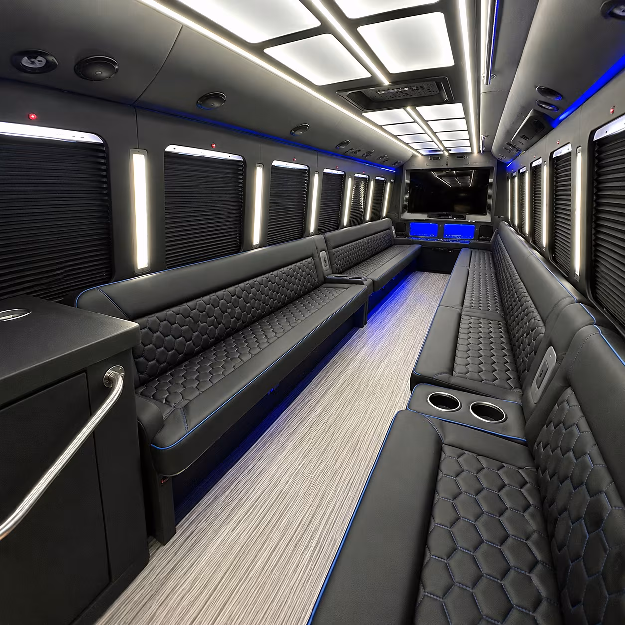 port st lucie party bus rental interior